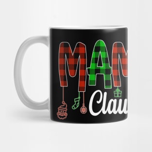 Mama Claus Red Green Plaid Design Mug